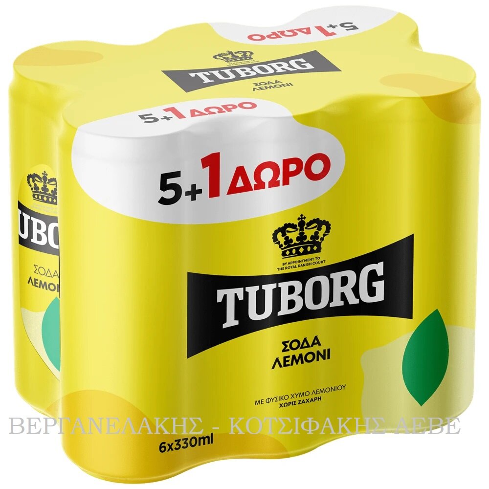 TUBORG LEMON-SODA K/T 4*(6*330 ML) (5+1)